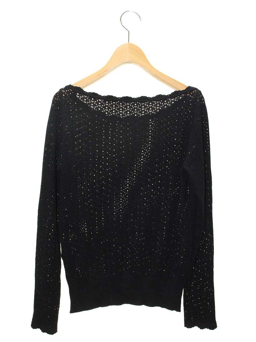 フォクシーブティック Flower Lace 33756 ニット セーター 40 ブラック ITELF4501LIS