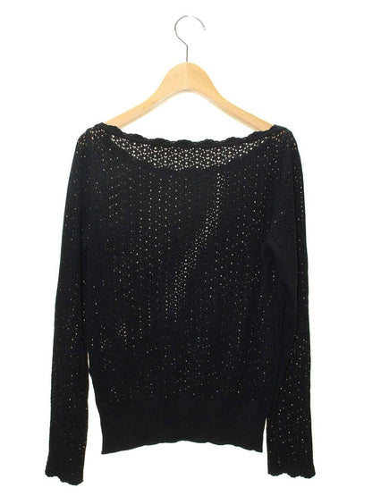 フォクシーブティック Flower Lace 33756 ニット セーター 40 ブラック ITELF4501LIS