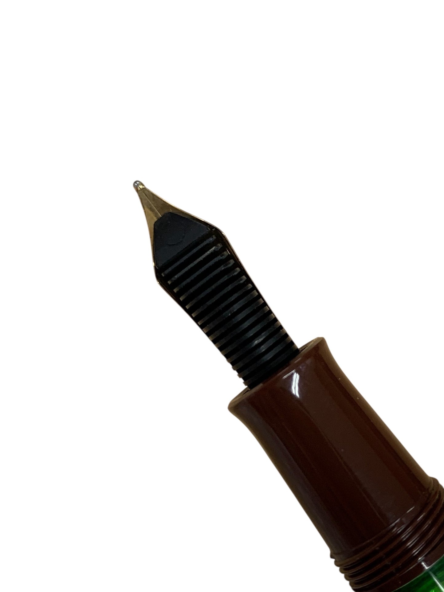 ペリカン 万年筆 M101N トータスシェル ブラウン/グリーン F 14 585 ITICPZSFPC74