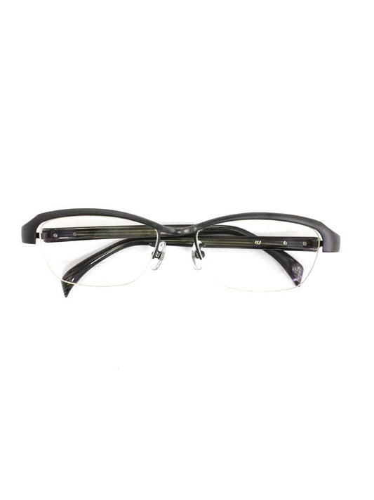 フォーナインズ メガネ ガンメタリック メタルフレーム ブロー ハーフリム（ナイロール） ITAXRADRPX5S