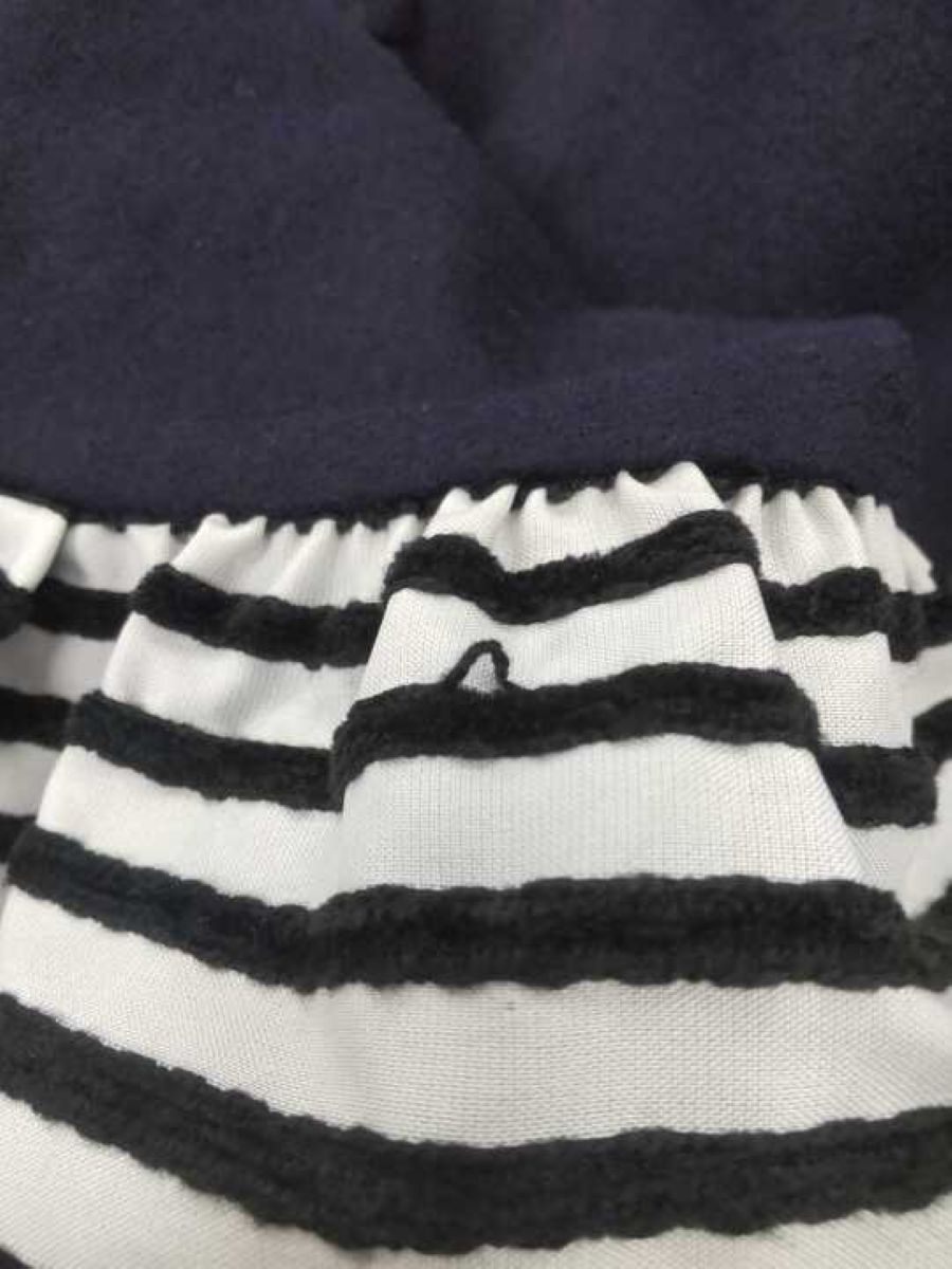ボーダーズアットバルコニー  WOOL JERSEY DRESS BD1821-2K-09 ワンピース 36 ネイビー ITJDPBK7ZZ6K