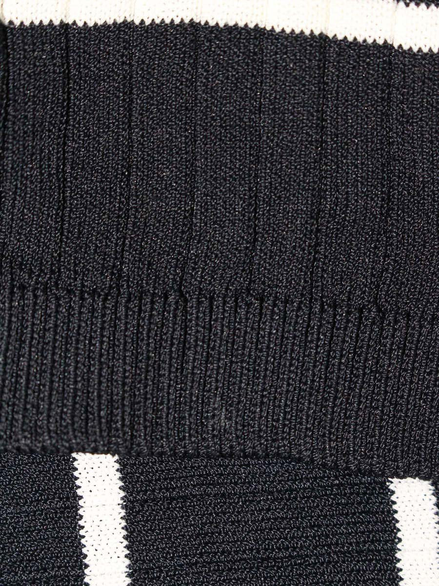 スーパービューティー ニット 42 ネイビー ボーダー リブ 刺繍 すずらん ITZFVP0H7BHS 【SALE】