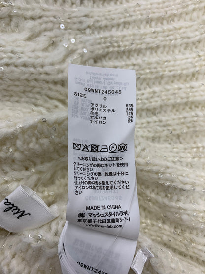 ミラオーウェン 09WNT245045 ブラウス 0 ホワイト パフスリーブ ケーブルニット ベスト IT83G330UNLZ