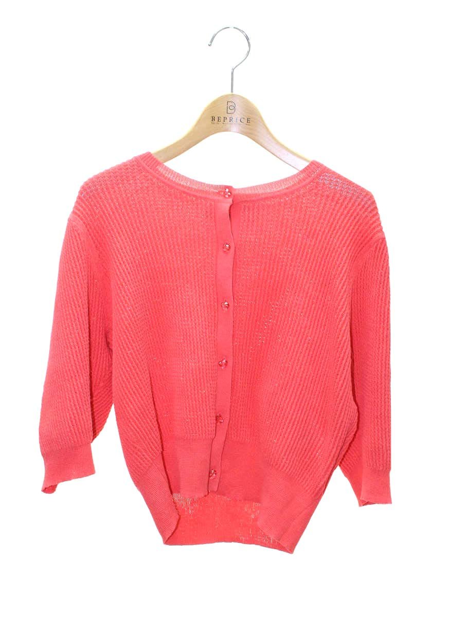 エムズグレイシー 418328 トップス 38 ピンク ニット ハートボタン ITUUY4LHVS4U