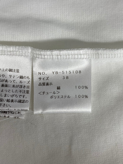 エムズグレイシー フラワーモチーフ付き 515108 カットソー 38 ホワイト  ロゴ ITQEQHTE801E