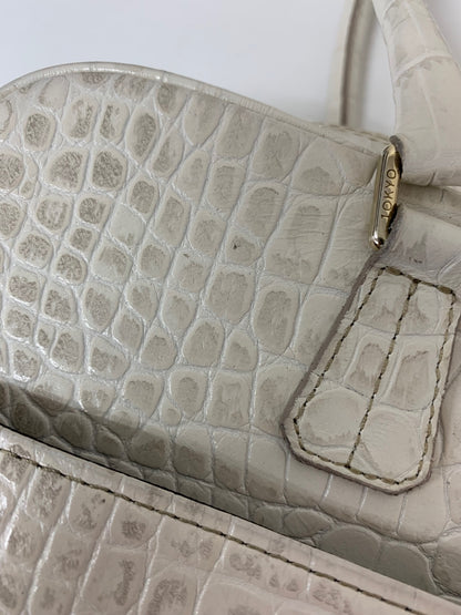 エーディーエムジェイ ハンドバッグ ホワイト クロコ型押し ヒマラヤ スワロフスキー ITOI5SBP6BQG 【SALE】