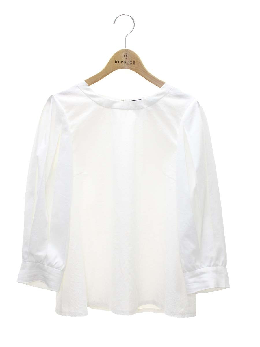 エムズグレイシー 110307 ブラウス 40 ホワイト 袖プリーツ ITBCGEQKMPB6