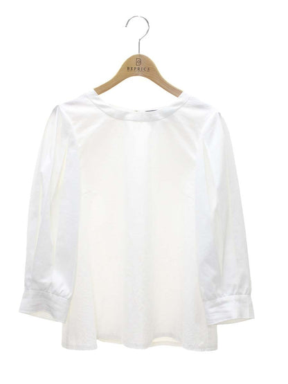 エムズグレイシー 110307 ブラウス 40 ホワイト 袖プリーツ ITBCGEQKMPB6