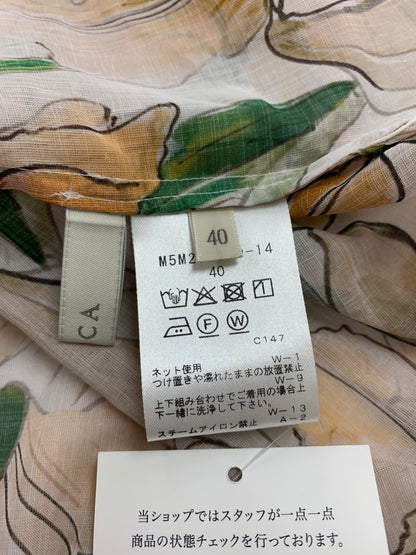 エポカ ウォーターカラーフラワープリント M5M23-529-14 ブラウス 40 オレンジ ラッフル ITQK1O53OXG8 【SALE】