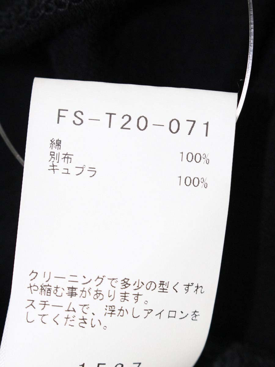 ヨウジヤマモト FS-T20-071 カットソー 2 ブラック Uネック ドローコード ITZZLF3SKXWU 【SALE】
