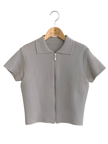 フォクシーブティック ジャケット ピケニット 33747 38 グレー ITVWNJ2282OZ