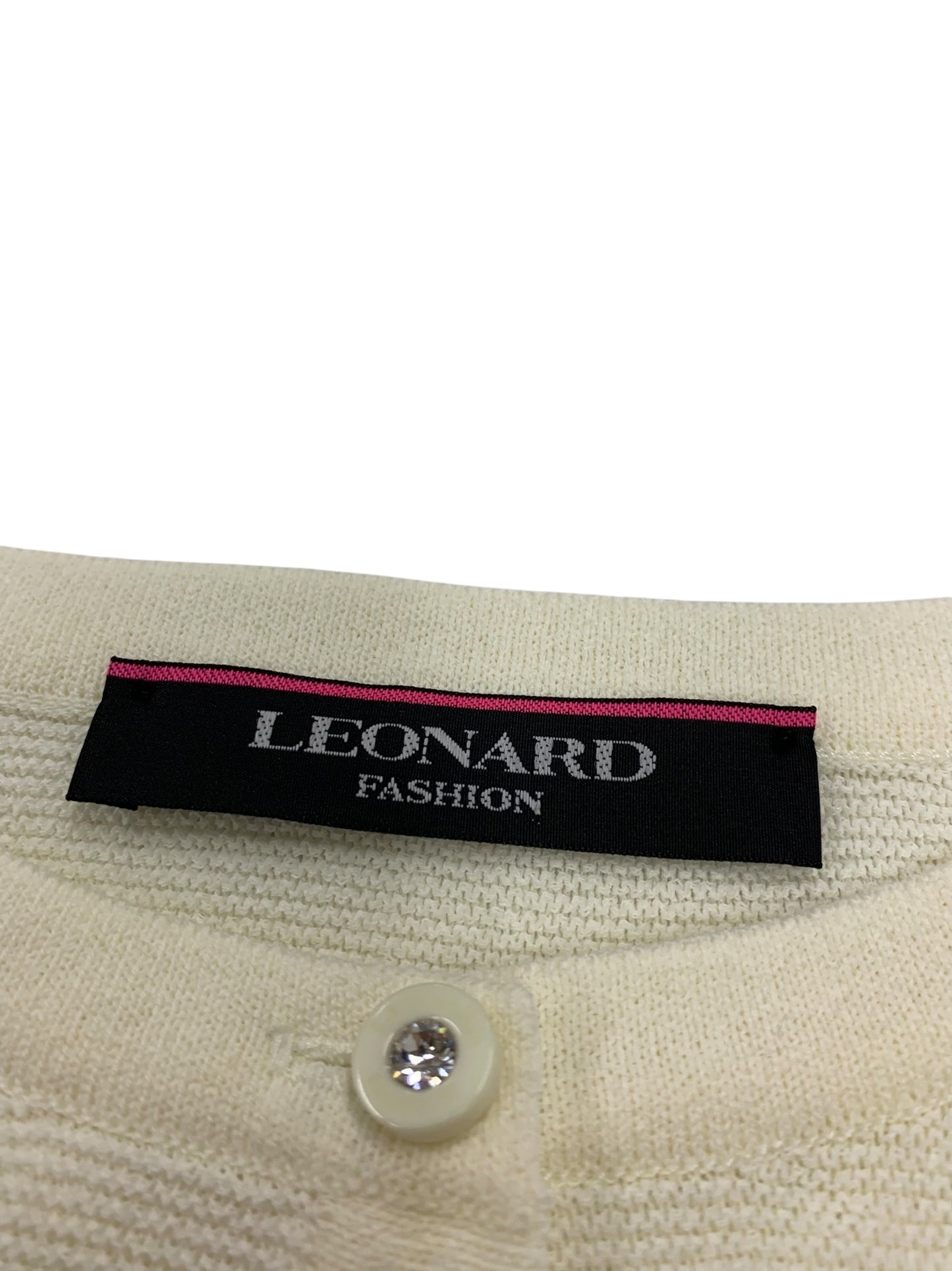 レオナールファッション 52F361351 カーディガン 4 ホワイト 刺繍 ITSLVRSIDCQE