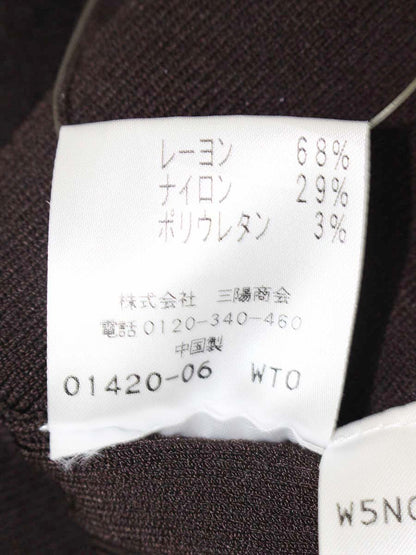 トゥービーシック W5N04-818-55 ニットセーター 40 ブラウン フェイクパール リボン ITC85V3M1DFC