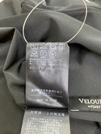 ベロアノワール by フォクシーニューヨーク 39131 ワンピース 42 ブラック Aライン IT8KWV3BJYUH