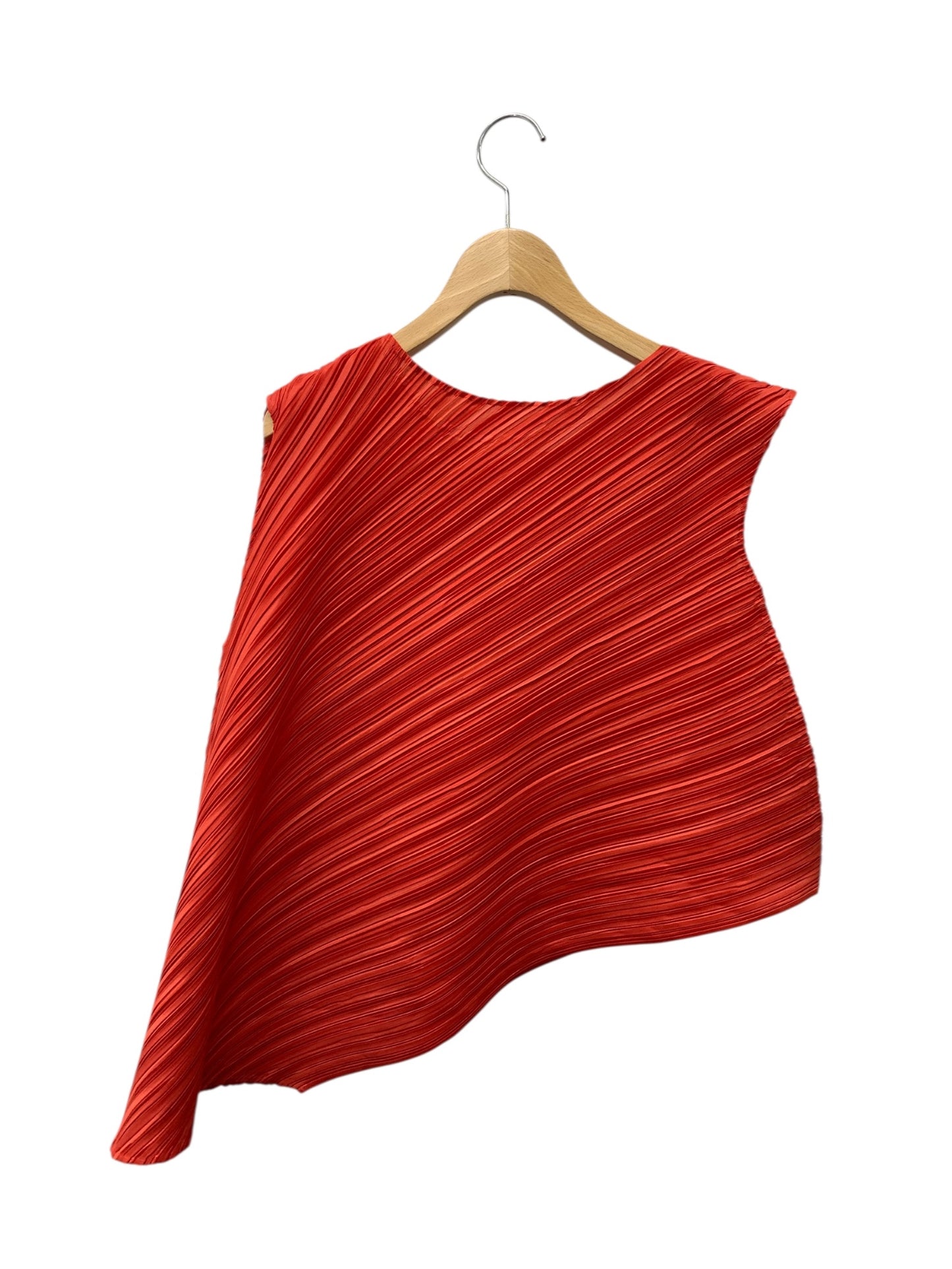 プリーツプリーズイッセイミヤケ PP13-JK281 カットソー 3 レッド ベスト ITD40IS1UMCU