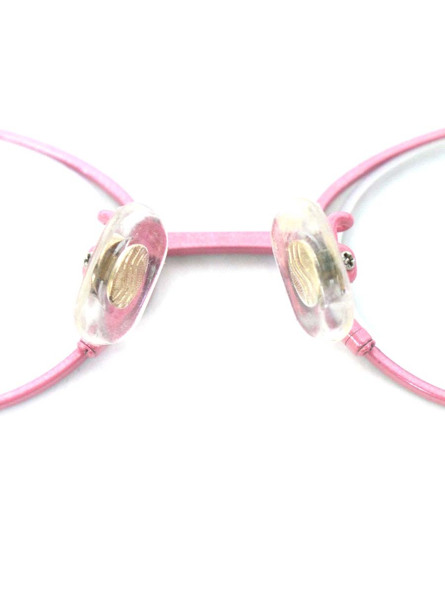 タカノリユゲ YUGE COLLECTION TY-36 メガネ ピンク/ブラック メタルフレーム フルリム オーバル ITDF9Q9EL6TH