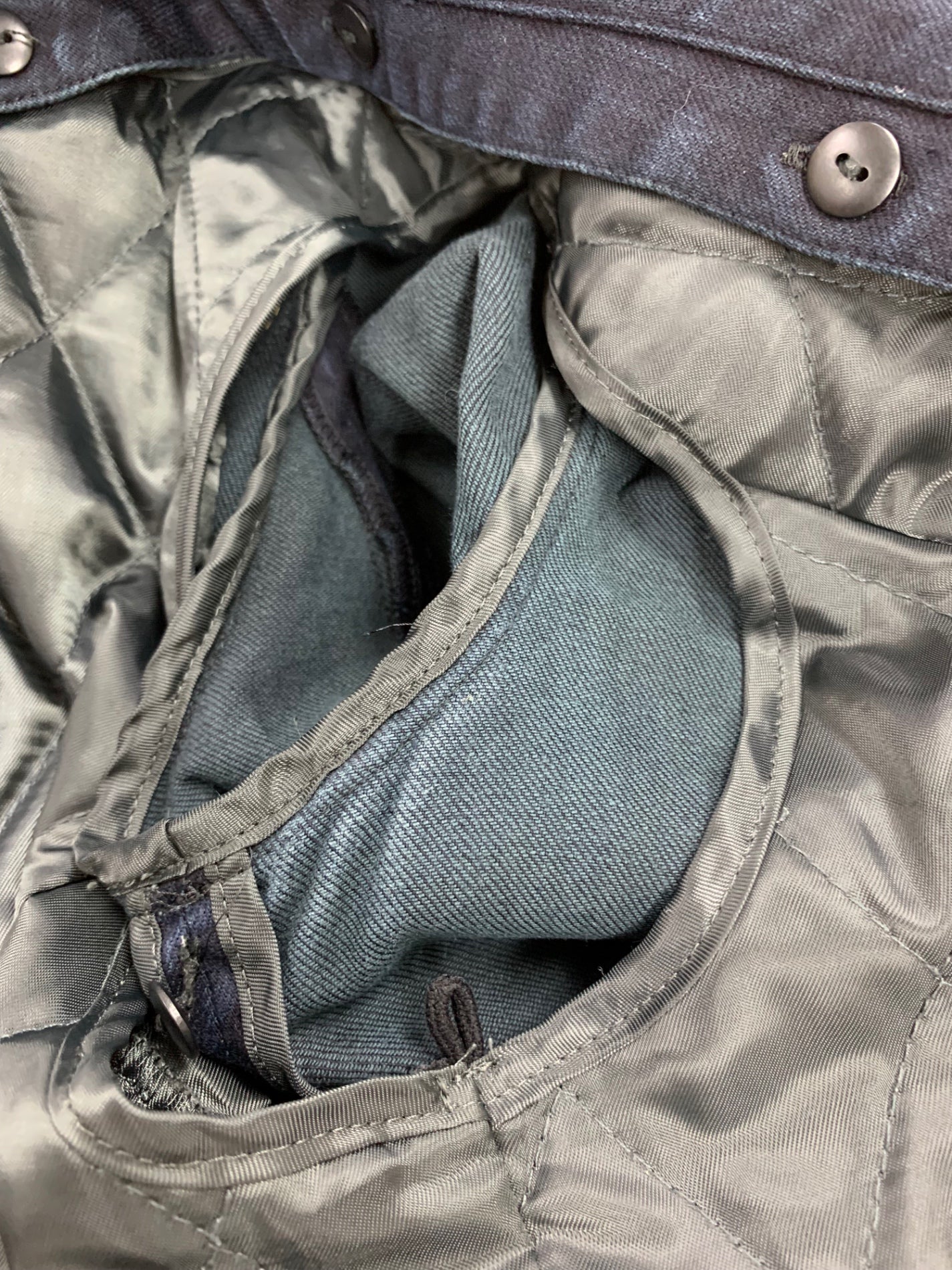 エムズグレイシー 224542 デニムジャケット 38 ネイビー レッキスファー衿 ライナー付き ITYKIP31D5T7