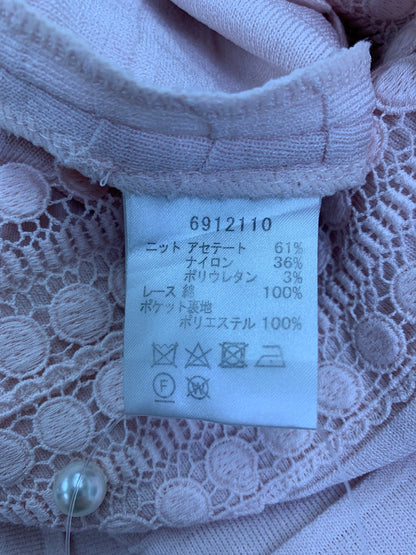 ルネ 6912110 ワンピース 34 ピンク ニット パール ビジュー IT3TOYE59R04