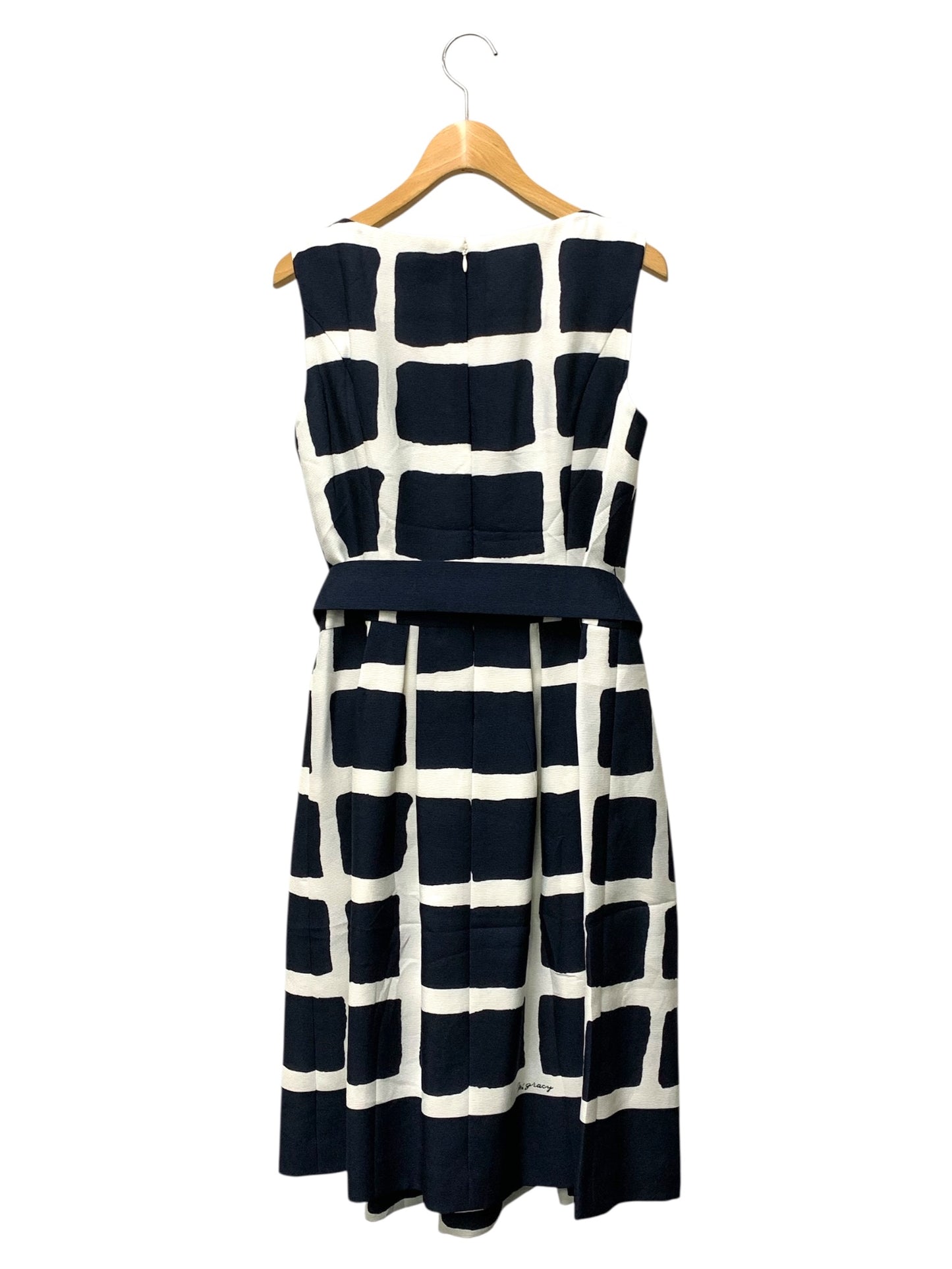 エムズグレイシー Mode Check Dress 911308 ワンピース 38 ネイビー ITFXVGBPJPEC