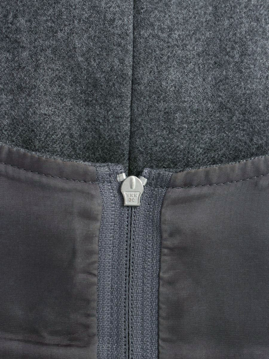 ルネ 6046090 ワンピース 36 グレー フロントジップ ウール混 ITWD3XAH9TZS