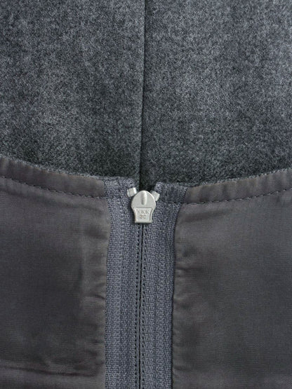 ルネ 6046090 ワンピース 36 グレー フロントジップ ウール混 ITWD3XAH9TZS