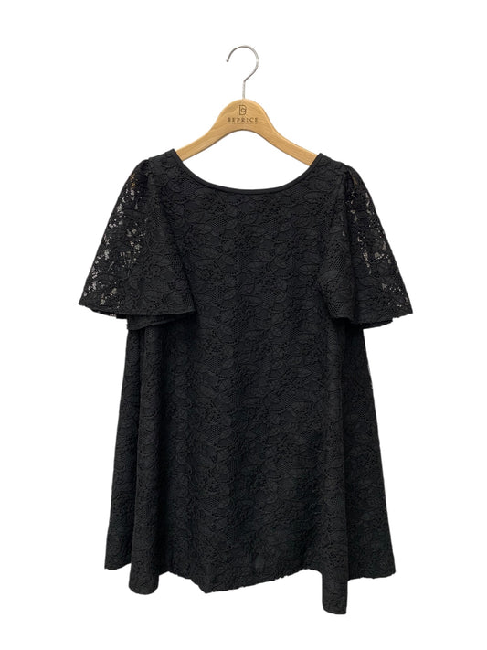 エムズグレイシー 510319 トップス 40 ブラック レース リボン 花柄 ITJRXMR8OD84