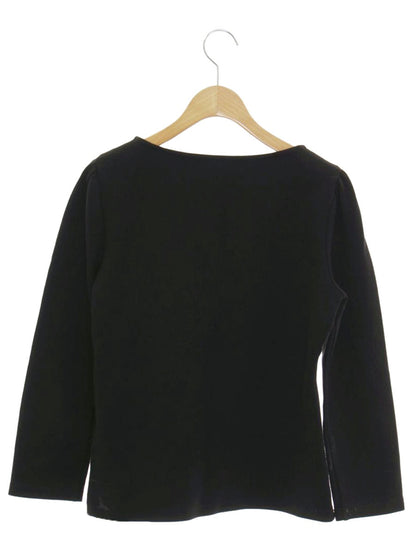 エムズグレイシー 315607 トップス 40 ブラック 花 リボン パール IT9BY5L8H2X4