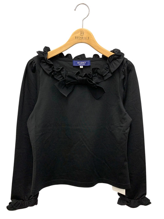 エムズグレイシー フリルプルオーバーブラウス 315511 38 ブラック ITK3TBMSJ7W2