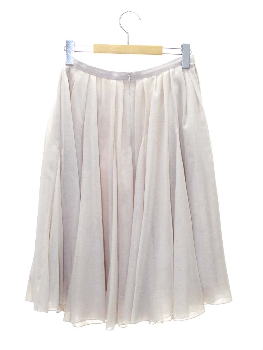 新品✨フォクシー ニューヨーク　膝丈　プリーツスカート フレアスカート　40 フォクシーニューヨーク Skirt Midi Flare 34105 スカート 40 ネイビー