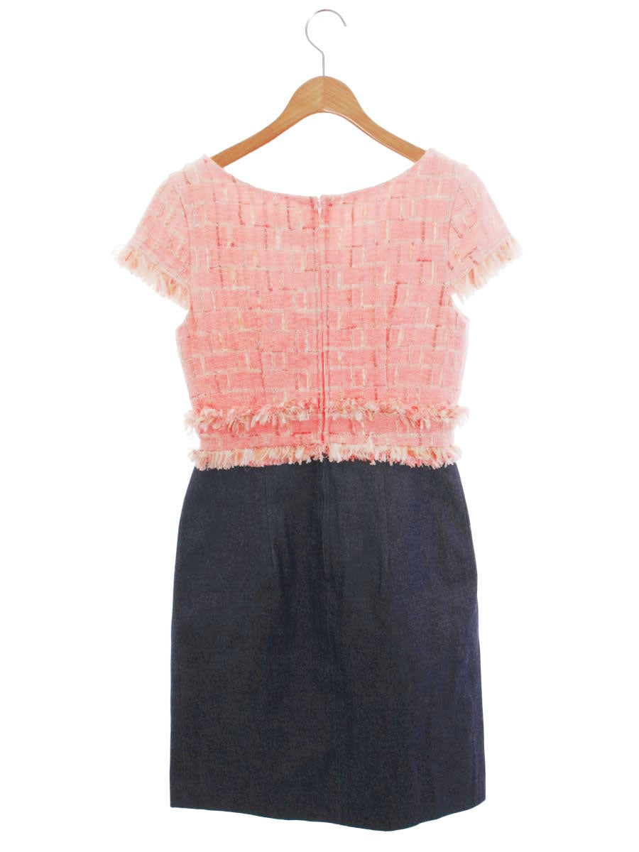 チェスティ 5S530 ワンピース 1 ピンク 切替 ツイード デニム ITQ7MORBX2BQ