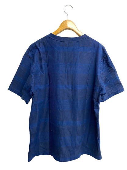 ブラックレーベルクレストブリッジ 51P24-334-28 Tシャツ LL ネイビー ストライプ チェック ITAKJECJD8HW