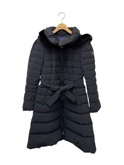 エムズグレイシー 729504 ダウンコート 42 ネイビー パールロゴ カメリアジップ IT82B2SUFTOC