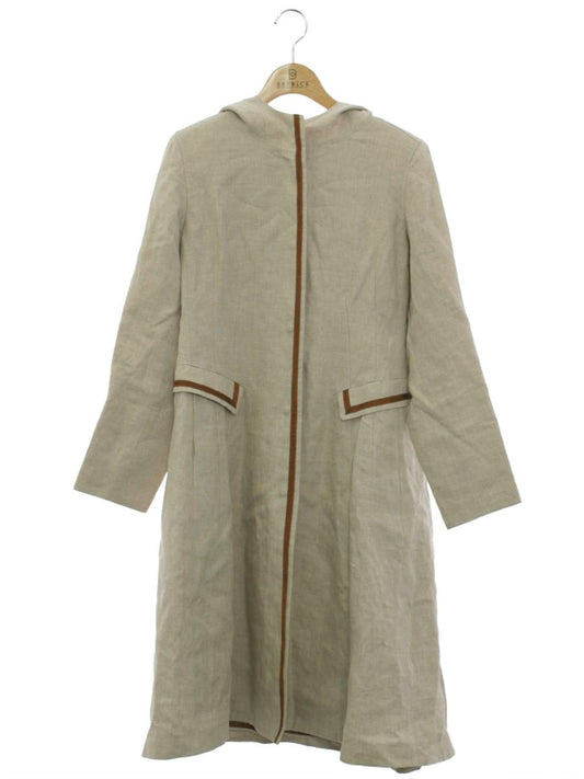 ナチュラルbyフォクシー 26957 コート 40 ベージュ リネン 麻 フード付き ITT7LLCHCU6C