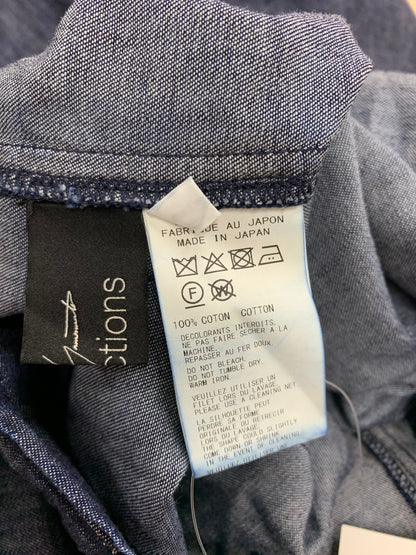 ヨウジヤマモト 6oz TWILL DENIM B POCKET DETAIL PANTS FP-P66-005 デニムパンツ 1 ブルー 裾ダメージ加工 ドローコード ITDJ8UEWR87G 【SALE】