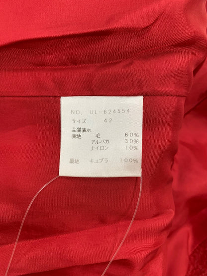 エムズグレイシー 624554 ジャケット 42 レッド アルパカ混 2B ITOPEZ1NCQJ8