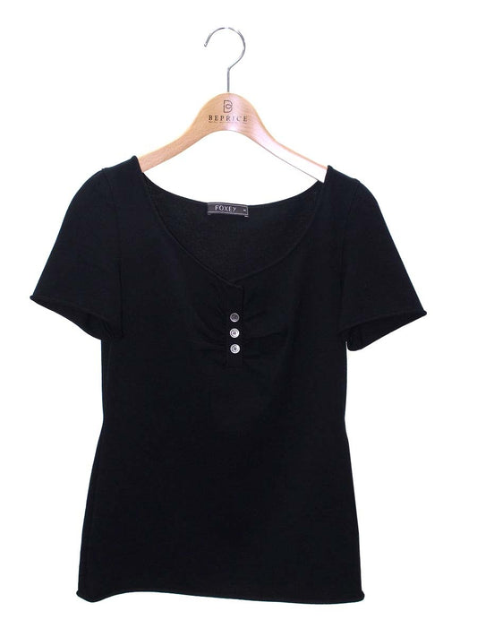 フォクシーブティック 28684 トップス 38 ブラック ストレッチ ITH3ZU2NFX08