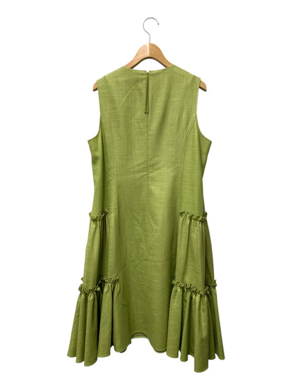 アディアム Ruched Dress 42448 ワンピース S グリーン フリル ITZBI7R1K4ZA