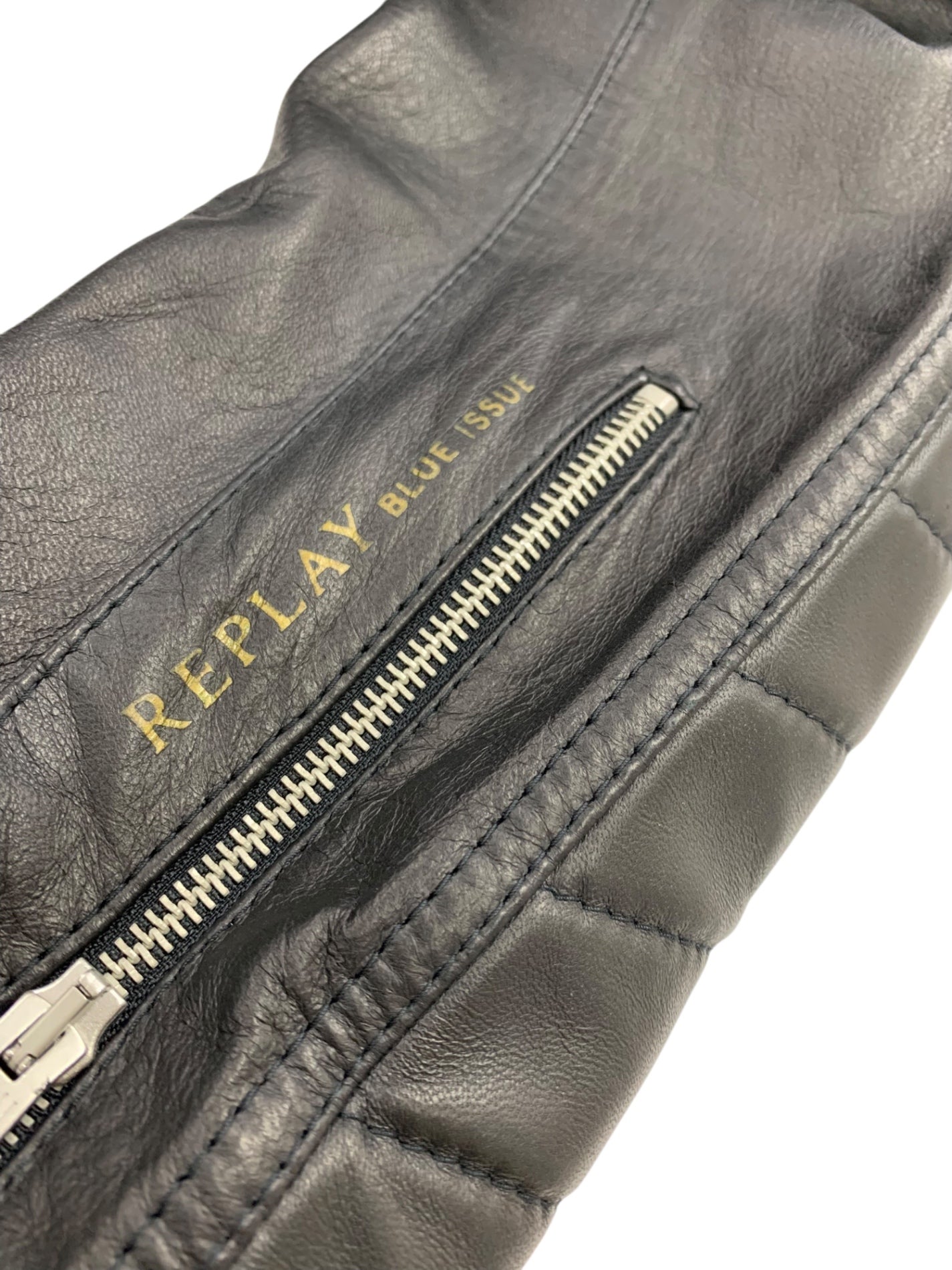 リプレイ M8915B 000 83056 ジャケット XL ブラック ラムレザー 羊革 シングル ITAHFMQT4LPA