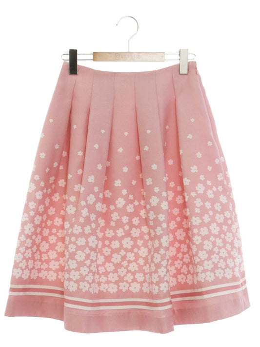 エムズグレイシー 217310 スカート 36 ピンク フラワーモチーフ IT6C33PRJ6SJ