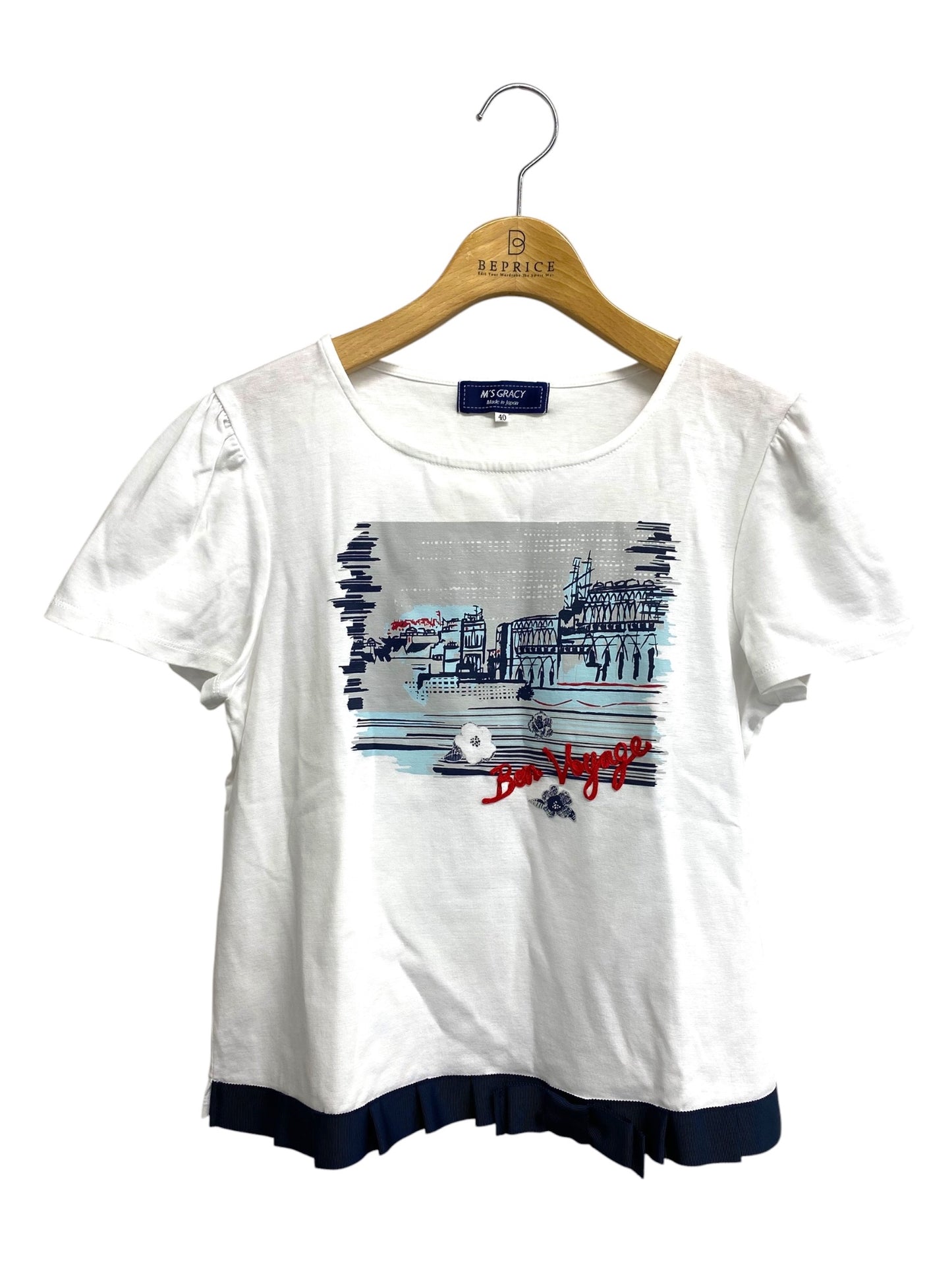 エムズグレイシー Bon Voyage カットソー 215310 40 ホワイト ITE58L1GCURU