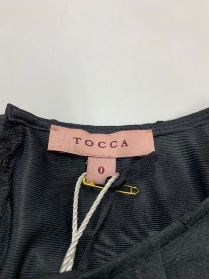 トッカ FRAGMENT OF THE STAR BLTOCS0813 ブラウス 0 ブラック オーガンジー 刺繍 ITEUVM08UGRW