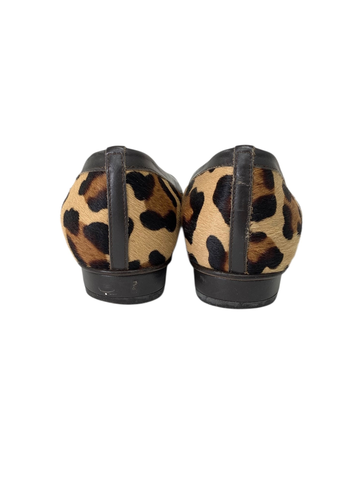 フォクシー バレエシューズ 36 ベージュ レザー ヒョウフェイクファー ITIBFBNIX0N8 【SALE】