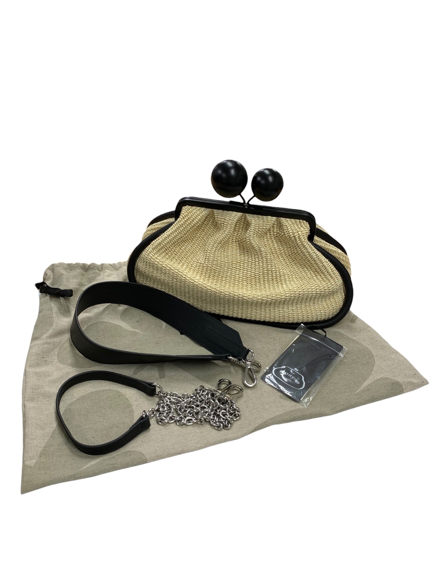 ウィークエンドマックスマーラ パスティチーノ 24155110856 ハンドバッグ ベージュ ラフィア エフェクト ミディアム 2WAY ITZS4Z43FPQ4