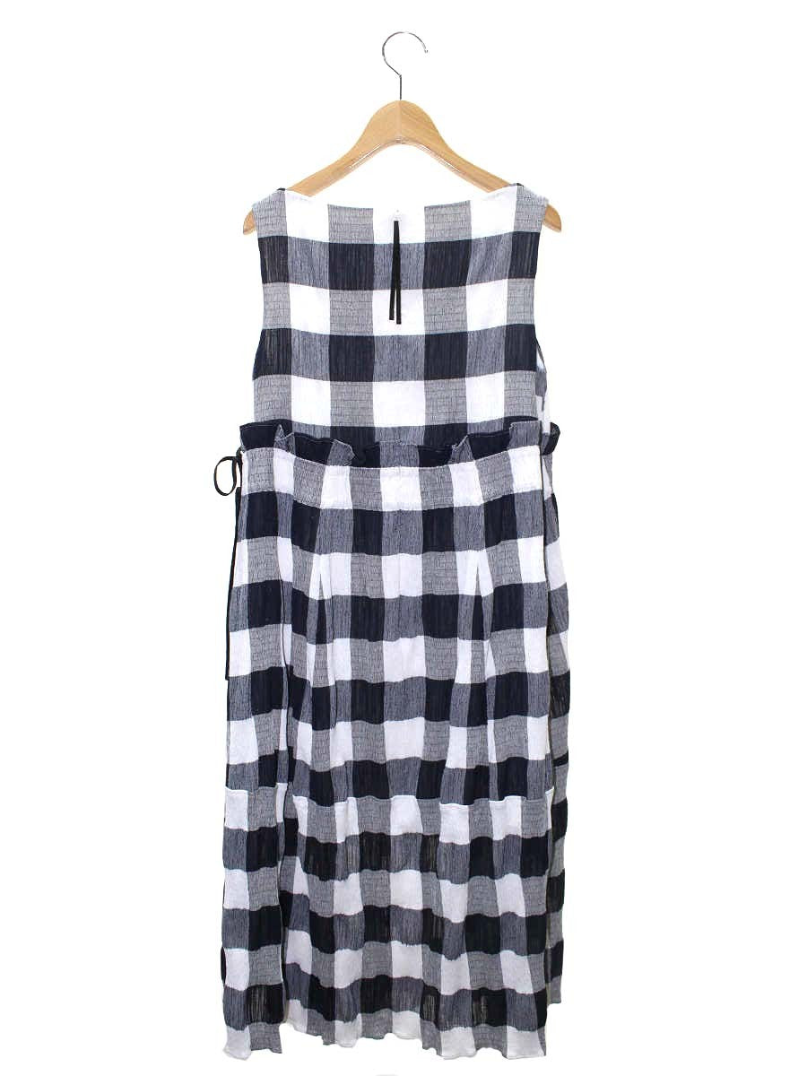 アディアム クロッカスドレス 42591 ワンピース 0 ブラック ブロックチェック ITUJFK9SMETW