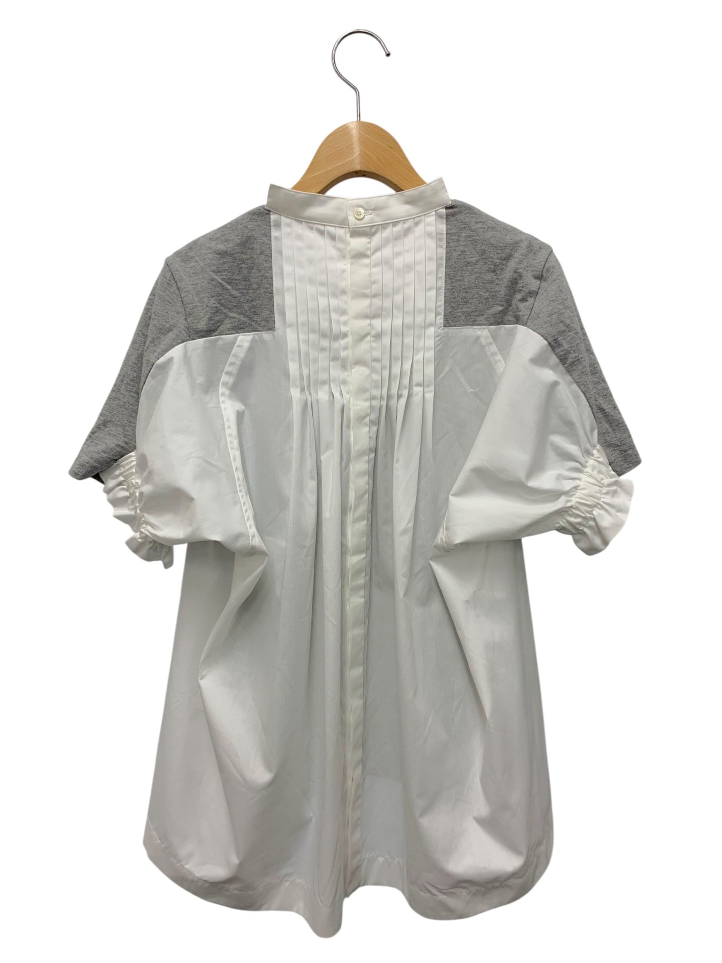 サカイ Cotton Poplin x Cotton Jersey T-Shirt SCW-237 2 グレー ’25 IT2RJ74ZH1BE 【SALE】