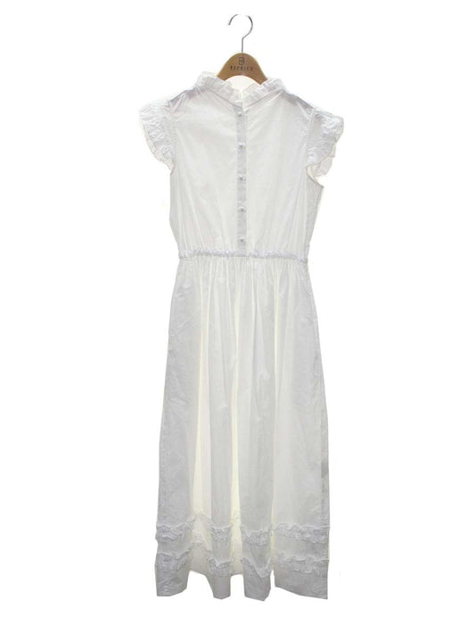 セブンテンバイミホカワヒト 2S506 ワンピース M ホワイト コットン フリル フレア ITZM1WTH22MS