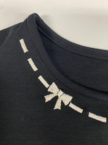 エムズグレイシー 515106 カットソー 40 ブラック リボン 刺繍 ITM9A63YCSIG
