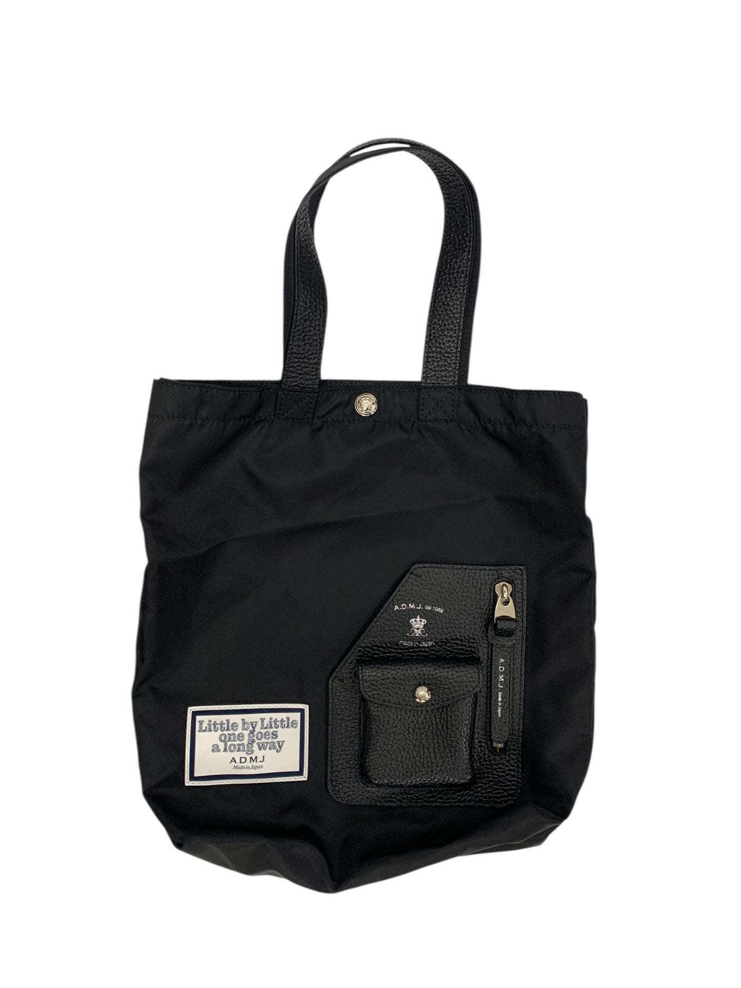 エーディーエムジェイ デービス トートバッグ ブラック ナイロン レザー ITI5EQX3BA36