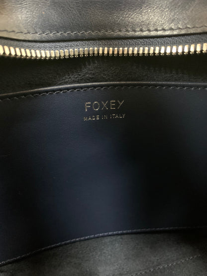 フォクシーブティック 39511 ハンドバッグ ネイビー レザー ダブルジップ ITQGNKXEZ9YU