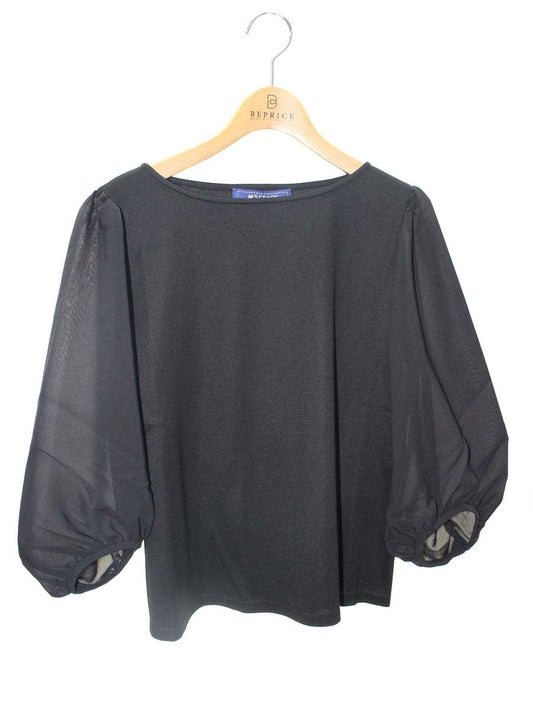 エムズグレイシー 115110 Tシャツ カットソー 40 ブラック ボリュームスリーブカットソー ITBHUCVUUMJC